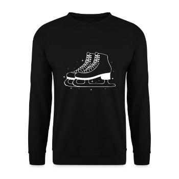 Figure Skating Skates Gift - Unisex Sweatshirt - black - Front - Alina (178cm) & Michal (187cm)