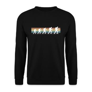 Vintage Retro Raquette - Sweat-shirt Unisexe - noir - Devant - Alina (178cm) & Michal (187cm)