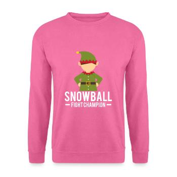 Onze Lutins de Noël bataille de boules de neige - Sweat-shirt Unisexe - rose - Devant