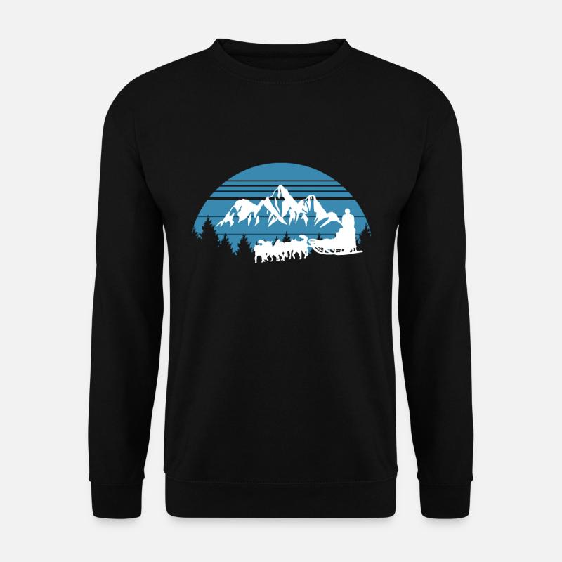 Dog Sled Mountain Winter - Unisex Sweatshirt - black