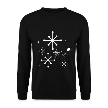 Snowflakes Gift Snow Lovers - Unisex Sweatshirt - black - Front - Alina (178cm) & Michal (187cm)