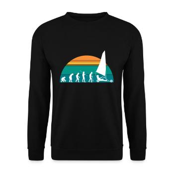 Vintage Retro Evolution Beach Sailor - Unisex Sweatshirt - black - Front - Alina (178cm) & Michal (187cm)