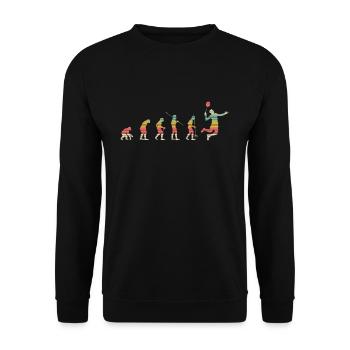 Evolution Badminton Badminton Player Gift - Unisex Sweatshirt - black - Front - Alina (178cm) & Michal (187cm)