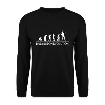Evolution Badminton Badminton Player Gift - Unisex Sweatshirt - black - Front - Alina (178cm) & Michal (187cm)
