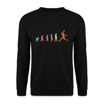 Evolution Badminton Badminton Player Gift - Unisex Sweatshirt - black - Front - Alina (178cm) & Michal (187cm)