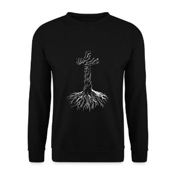 Arbre cadeau Cross Roots - Sweat-shirt Unisexe - noir - Devant - Alina (178cm) & Michal (187cm)