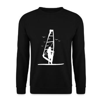 Cadeau Windsurfer - Sweat-shirt Unisexe - noir - Devant - Alina (178cm) & Michal (187cm)
