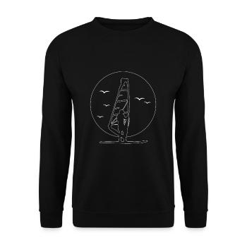 Cadeau Windsurfer - Sweat-shirt Unisexe - noir - Devant - Alina (178cm) & Michal (187cm)