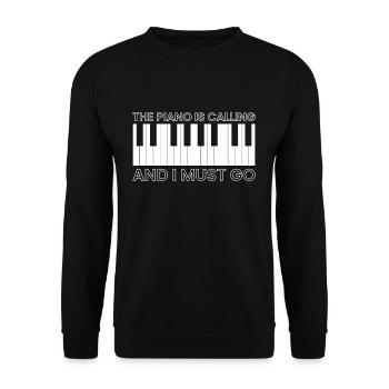 Le piano m’appelle et je dois y aller - Sweat-shirt Unisexe - noir - Devant - Alina (178cm) & Michal (187cm)