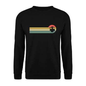 Vintage Retro Schlagzeuger Drummer - Unisex Sweatshirt - black - Front - Alina (178cm) & Michal (187cm)