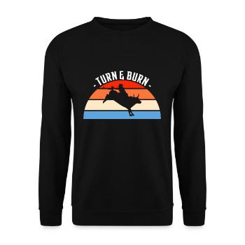 Turn & Burn Rodeo Cadeau - Sweat-shirt Unisexe - noir - Devant - Alina (178cm) & Michal (187cm)