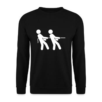Tug-of-war gift - Unisex Sweatshirt - black - Front - Alina (178cm) & Michal (187cm)
