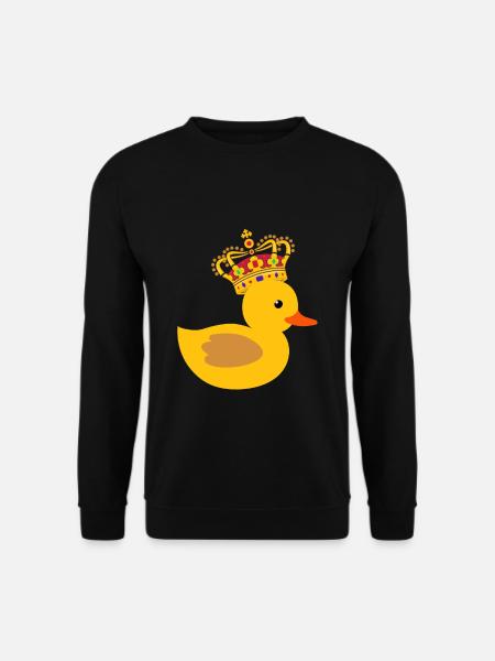 Rubber Duck Gift Queen King Crown - Unisex Sweatshirt - black