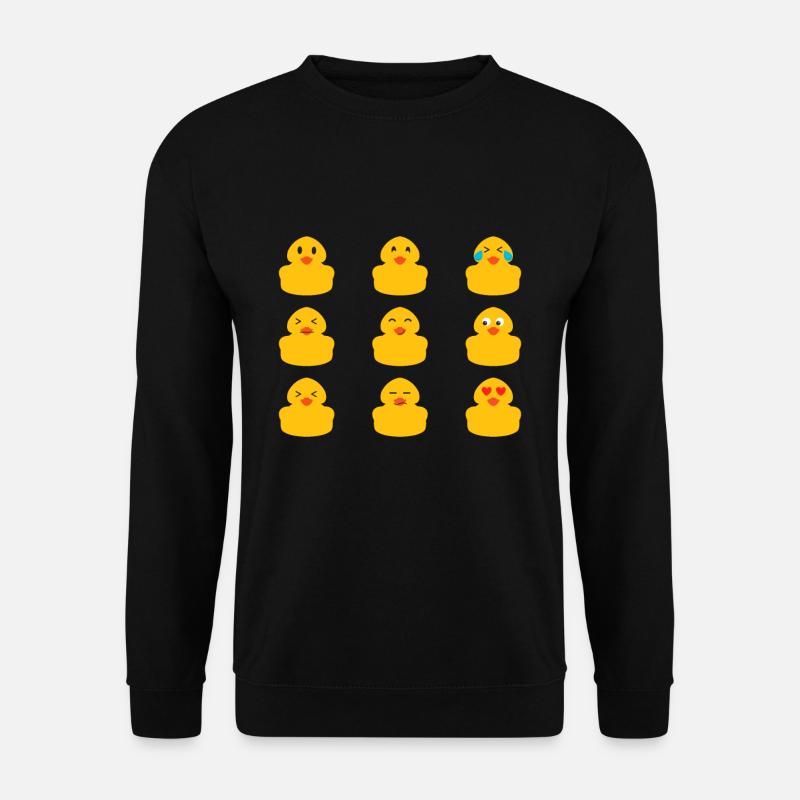 Gelbe Ente Gummiente Geschenk - Unisex Pullover - Schwarz