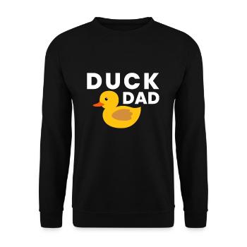 Canard Papa Cadeau Caoutchouc Canard Père Papa - Sweat-shirt Unisexe - noir - Devant - Alina (178cm) & Michal (187cm)