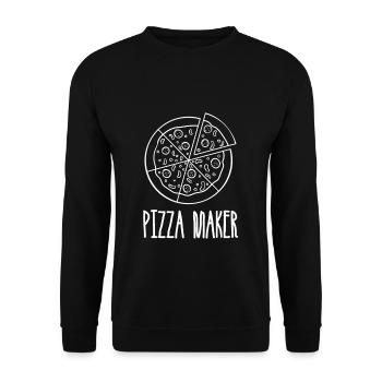 Pizza Maker Cadeau Pizzaiolo - Sweat-shirt Unisexe - noir - Devant - Alina (178cm) & Michal (187cm)