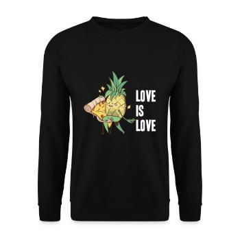 Pizza Hawaïenne Pineapple Pizza - Sweat-shirt Unisexe - noir - Devant - Alina (178cm) & Michal (187cm)