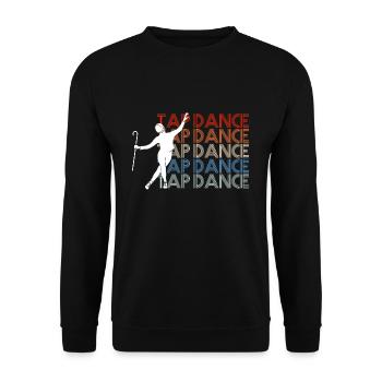 Vintage Retro Tap Dance Stepptanz - Sweat-shirt Unisexe - noir - Devant - Alina (178cm) & Michal (187cm)