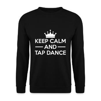 Keep Calm And Tap Dance Geschenk Stepptanz - Unisex Pullover - Schwarz - Vorne - Alina (178cm) & Michal (187cm)