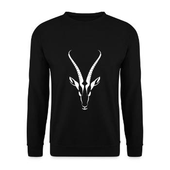 Antilope Geschenk Shirt - Unisex Pullover - Schwarz - Vorne - Alina (178cm) & Michal (187cm)