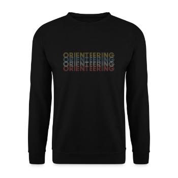 Vintage Retro Orientierungslauf Geschenk Shirt - Unisex Pullover - Schwarz - Vorne - Alina (178cm) & Michal (187cm)