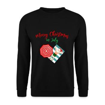 Christmas In July Santa Claus Christmas July - Unisex Sweatshirt - black - Front - Alina (178cm) & Michal (187cm)