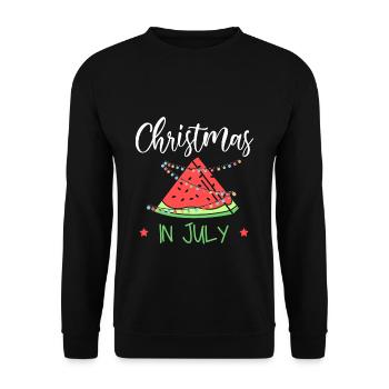 Christmas In July Watermelon Christmas Tree - Unisex Sweatshirt - black - Front - Alina (178cm) & Michal (187cm)