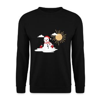 Melted Snowman Christmas in July - Unisex Sweatshirt - black - Front - Alina (178cm) & Michal (187cm)