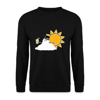 Geschmolzener Schneemann Weihnachten Im Juli - Unisex Pullover - Schwarz - Vorne - Alina (178cm) & Michal (187cm)