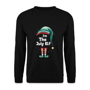 I Am The July Elf Gift Shirt - Unisex Sweatshirt - black - Front - Alina (178cm) & Michal (187cm)