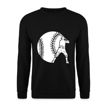 Cadeau de chemise de baseball - Sweat-shirt Unisexe - noir - Devant - Alina (178cm) & Michal (187cm)