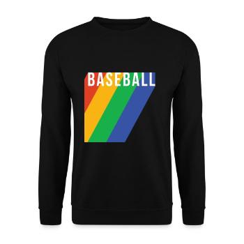 Cadeau de chemise de baseball arc-en-ciel - Sweat-shirt Unisexe - noir - Devant - Alina (178cm) & Michal (187cm)