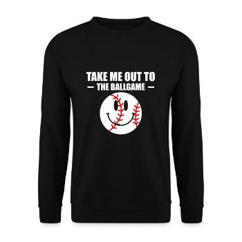 Take Me Out To The Ballgame Baseball Shirt - Unisex Sweatshirt - black - Front - Alina (178cm) & Michal (187cm)