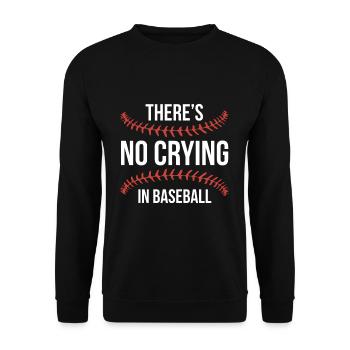 There´s No Crying In Baseball Shirt - Unisex Pullover - Schwarz - Vorne - Alina (178cm) & Michal (187cm)