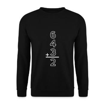 6 4 3 = 2 Cadeau de maillot de baseball - Sweat-shirt Unisexe - noir - Devant - Alina (178cm) & Michal (187cm)