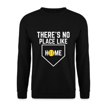 There ́s No Place Like Home Softball Shirt - Unisex Sweatshirt - black - Front - Alina (178cm) & Michal (187cm)