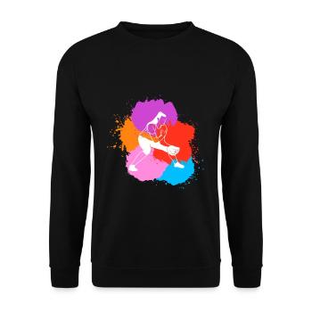 Softball Spielerin Shirt Geschenk Catcher - Unisex Pullover - Schwarz - Vorne - Alina (178cm) & Michal (187cm)