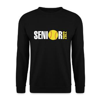 Senior 2022 Softball Geschenk Shirt - Unisex Pullover - Schwarz - Vorne - Alina (178cm) & Michal (187cm)