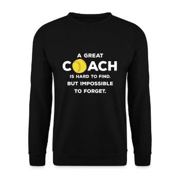 Un grand cadeau de chemise de softball d’entraîneur - Sweat-shirt Unisexe - noir - Devant - Alina (178cm) & Michal (187cm)