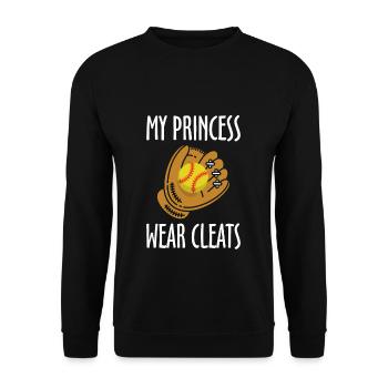 Ma princesse porte des crampons Cadeau de chemise - Sweat-shirt Unisexe - noir - Devant - Alina (178cm) & Michal (187cm)