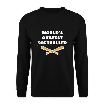 Cadeau de chemise de softball le plus correct du monde - Sweat-shirt Unisexe - noir - Devant - Alina (178cm) & Michal (187cm)