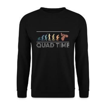 Vintage Retro Evolution Quad Time Shirt Cadeau - Sweat-shirt Unisexe - noir - Devant - Alina (178cm) & Michal (187cm)