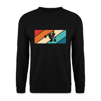 Vintage Retro Quad Driver Shirt Gift - Unisex Sweatshirt - black - Front - Alina (178cm) & Michal (187cm)