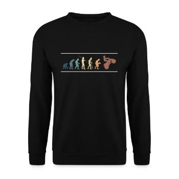 Vintage Retro Evolution Quad Driver Shirt Cadeau - Sweat-shirt Unisexe - noir - Devant - Alina (178cm) & Michal (187cm)