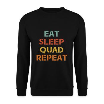 Eat Sleep Quad Repeat Shirt Cadeau - Sweat-shirt Unisexe - noir - Devant - Alina (178cm) & Michal (187cm)
