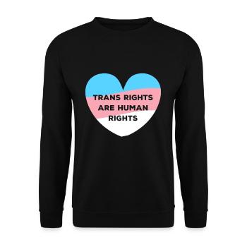 Trans Rights Are Human Rights Transsexual Shirt - Unisex Sweatshirt - black - Front - Alina (178cm) & Michal (187cm)