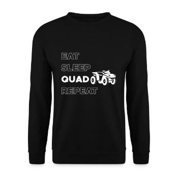 Eat Sleep Quad Repeat Shirt Cadeau - Sweat-shirt Unisexe - noir - Devant - Alina (178cm) & Michal (187cm)