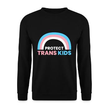 Protect Trans Kids Shirt Gift LGBT - Unisex Sweatshirt - black - Front - Alina (178cm) & Michal (187cm)