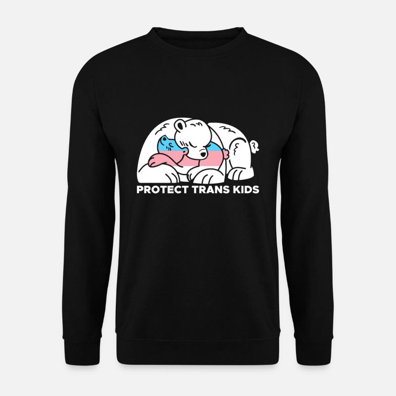 Protect Trans Kids Bär Mama Kind Shirt LGBT - Unisex Pullover - Schwarz