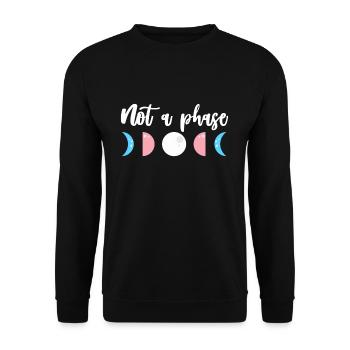 Not A Phase Transsexuell Shirt LGBT Geschenk Mond - Unisex Pullover - Schwarz - Vorne - Alina (178cm) & Michal (187cm)